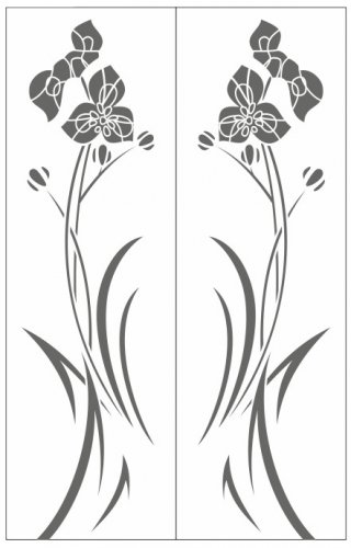 Пескоструйный рисунок Цветы 1155